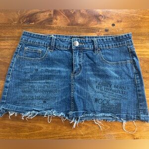 Abbey Dawn VINTAGE denim mini skirt